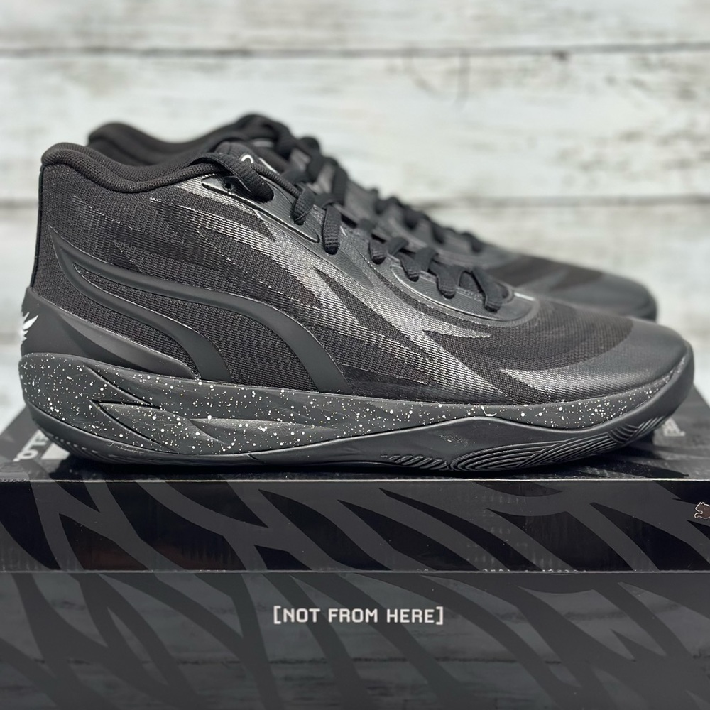 Puma LaMelo Ball MB.02 Men's Size 9.5-11.5 Black White Oreo Basketball Shoes